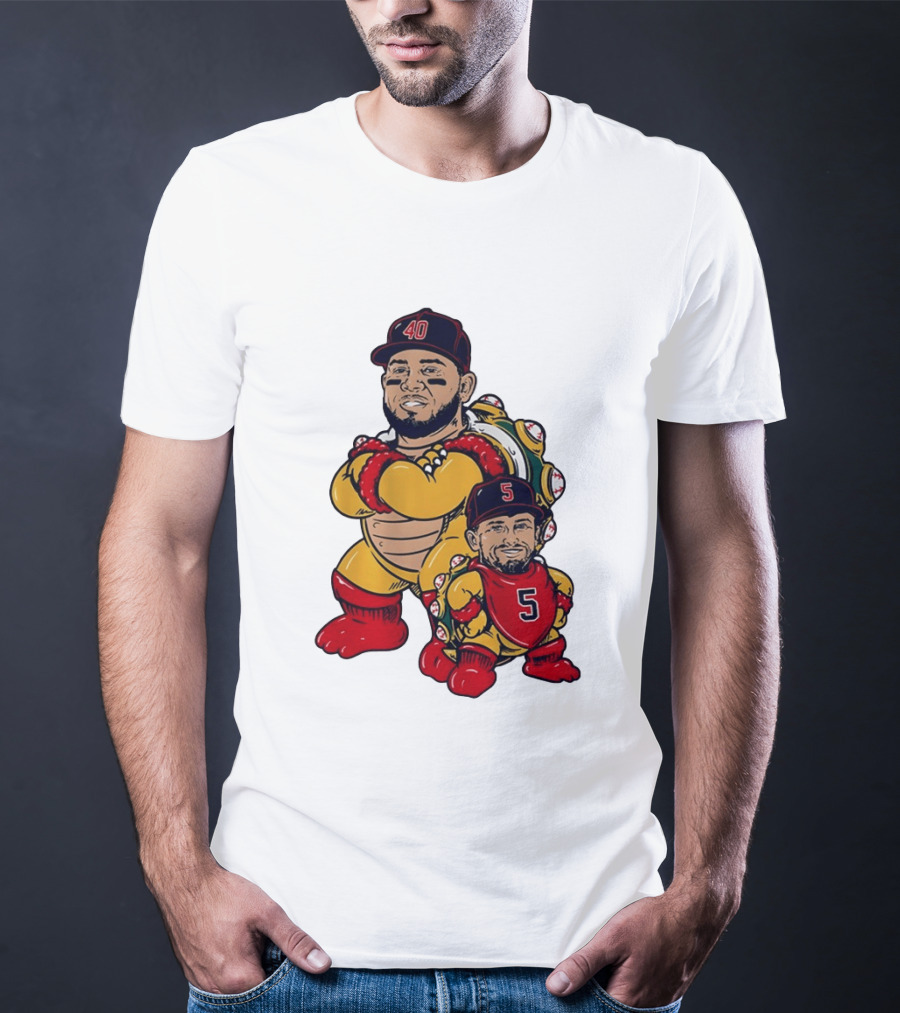 Bowser And Mini Bowser Willson Contreras Caleb Durbin Boston Red Sox T-Shirt