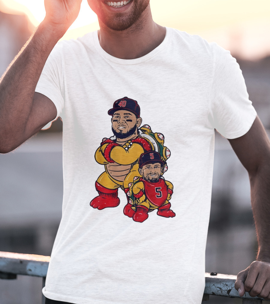 Bowser And Mini Bowser Willson Contreras Caleb Durbin Boston Red Sox T-Shirt