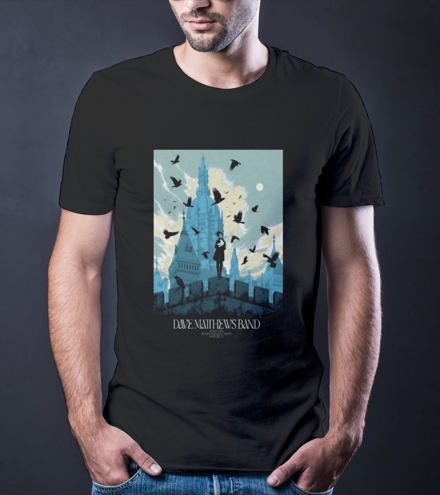 Dave Matthews Band July 25 2026 The Meadows Music Theatre Hartford CT Birds And Gothic Architecture T-Shirt