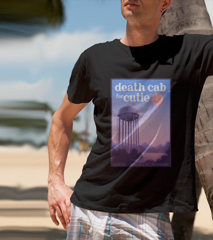 Death Cab For Cutie July 25 2026 The Momentary Bentonville AR Water Tower Firework T-Shirt