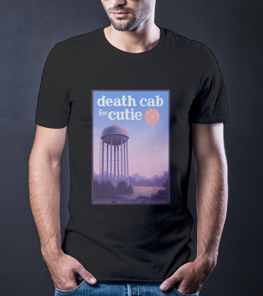 Death Cab For Cutie July 25 2026 The Momentary Bentonville AR Water Tower Firework T-Shirt