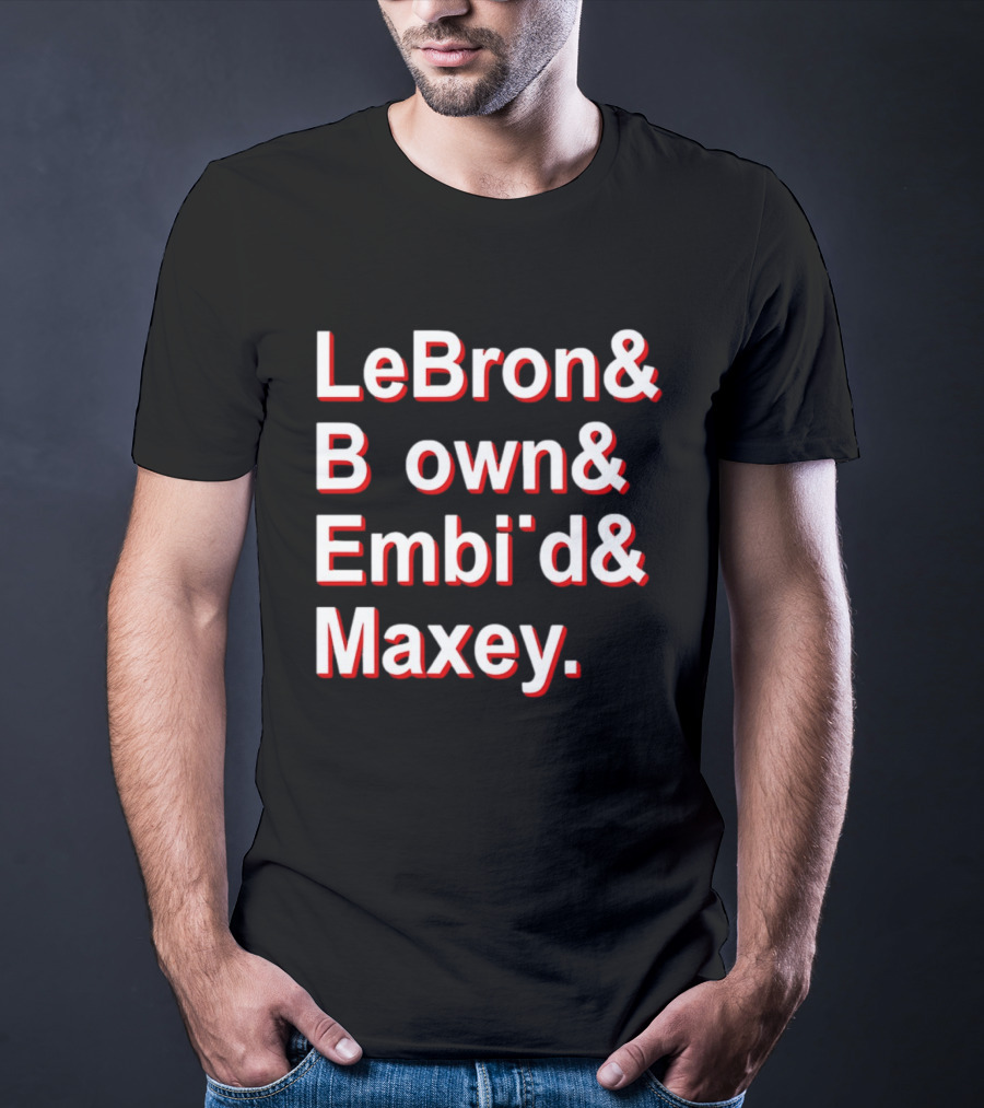 LeBron Brown Embiid Maxey Philadelphia 76ers NBA 2026 T-Shirt