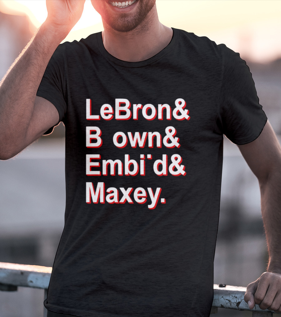 LeBron Brown Embiid Maxey Philadelphia 76ers NBA 2026 T-Shirt