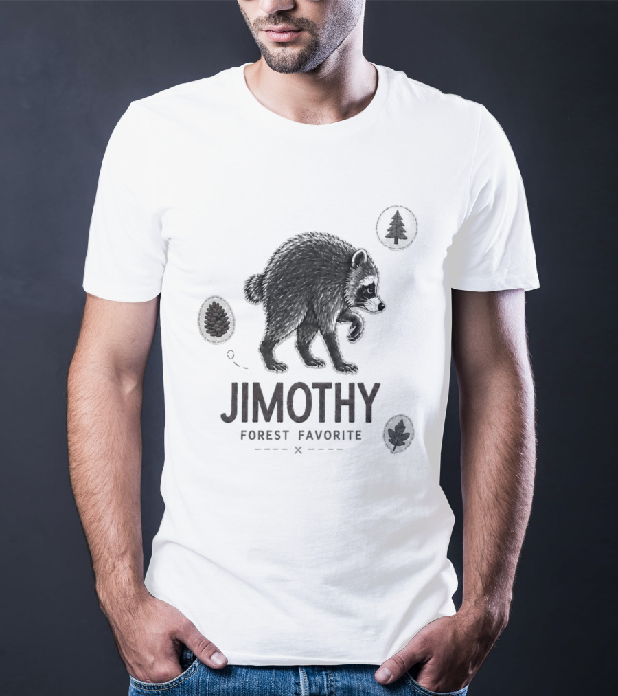 Jimothy Forest Favorite Bear Silhouette And Trees T-Shirt