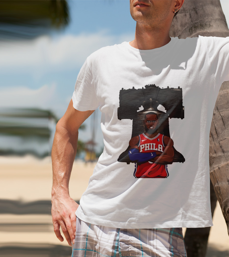 Philadelphia 76ers 2026 LeBron James Liberty Bell Basketball T-Shirt