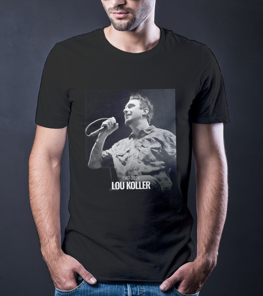 1967 2026 Lou Koller Microphone Plaid Black And White T-Shirt
