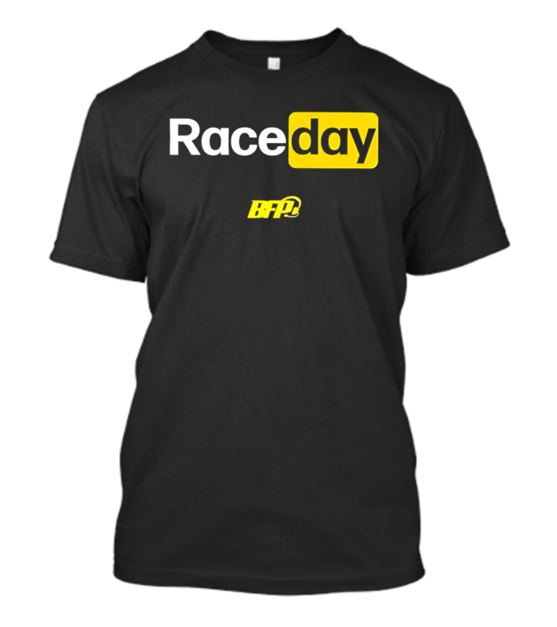 BFP Raceday Bold White Yellow Racing T-Shirt