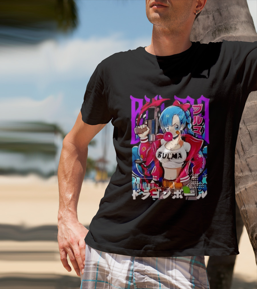 Bulma Dragon Ball Bulma Anime Manga Character Japan Kanji Street T-Shirt