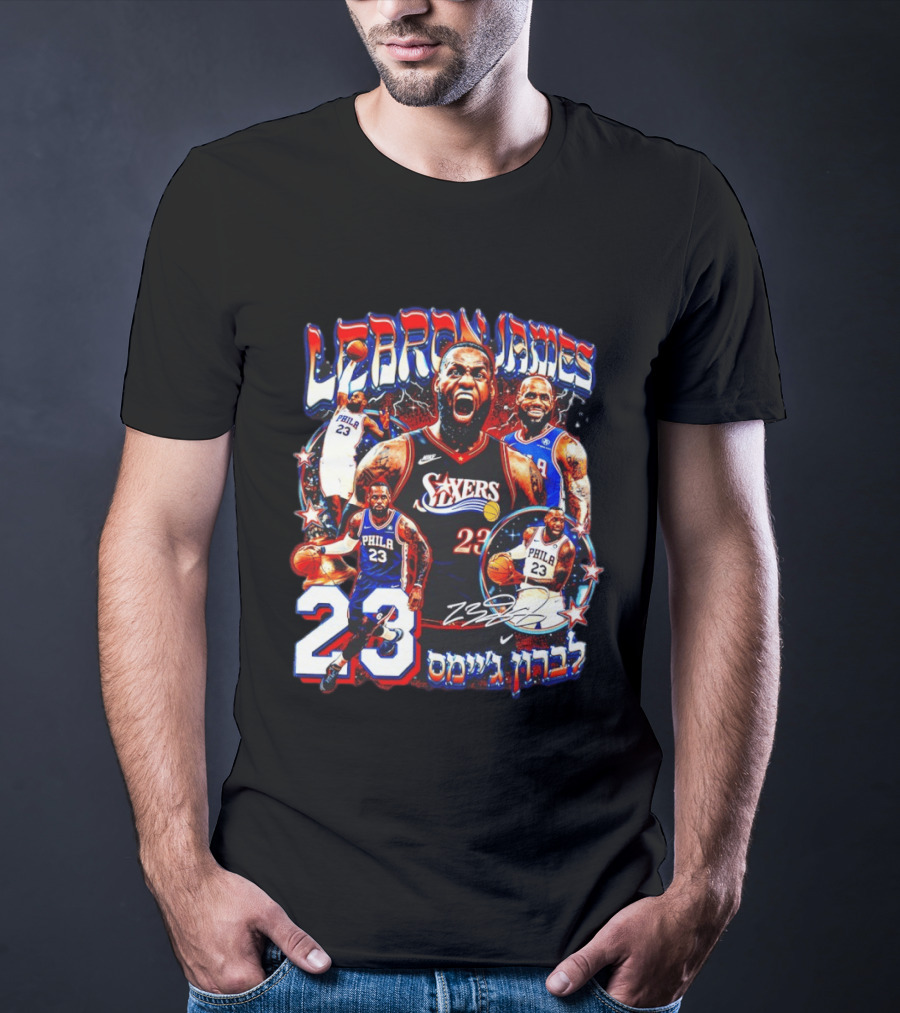 LeBron James 23 Philadelphia Sixers Basketball 76ers Nike NBA T-Shirt