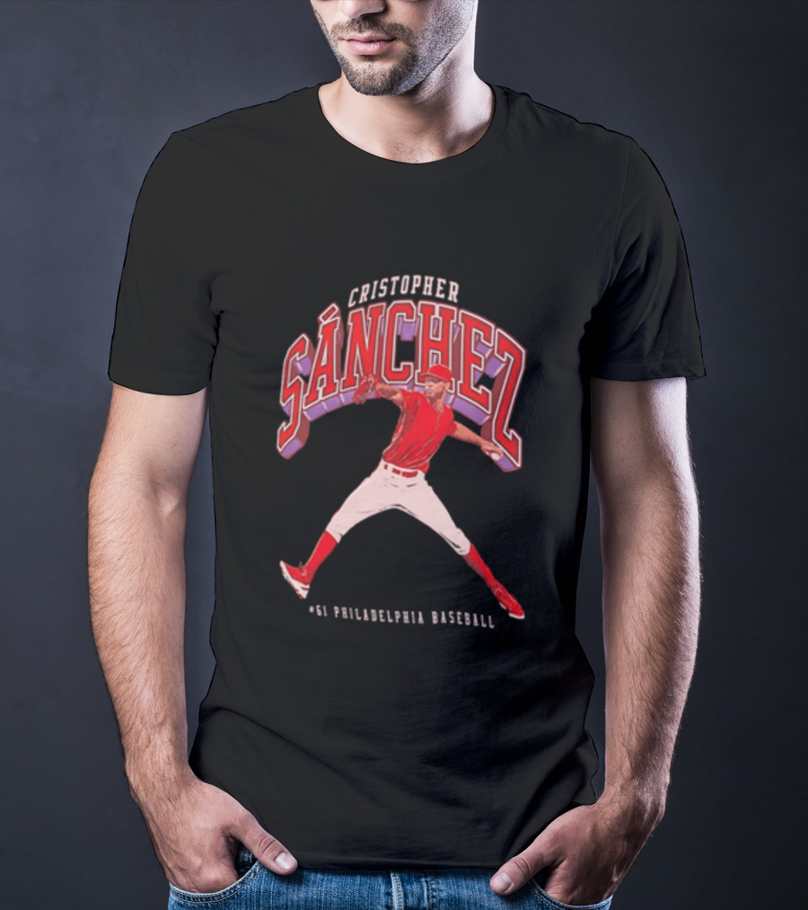 Cristopher Sánchez 61 Philadelphia Baseball Pitcher Image T-Shirt