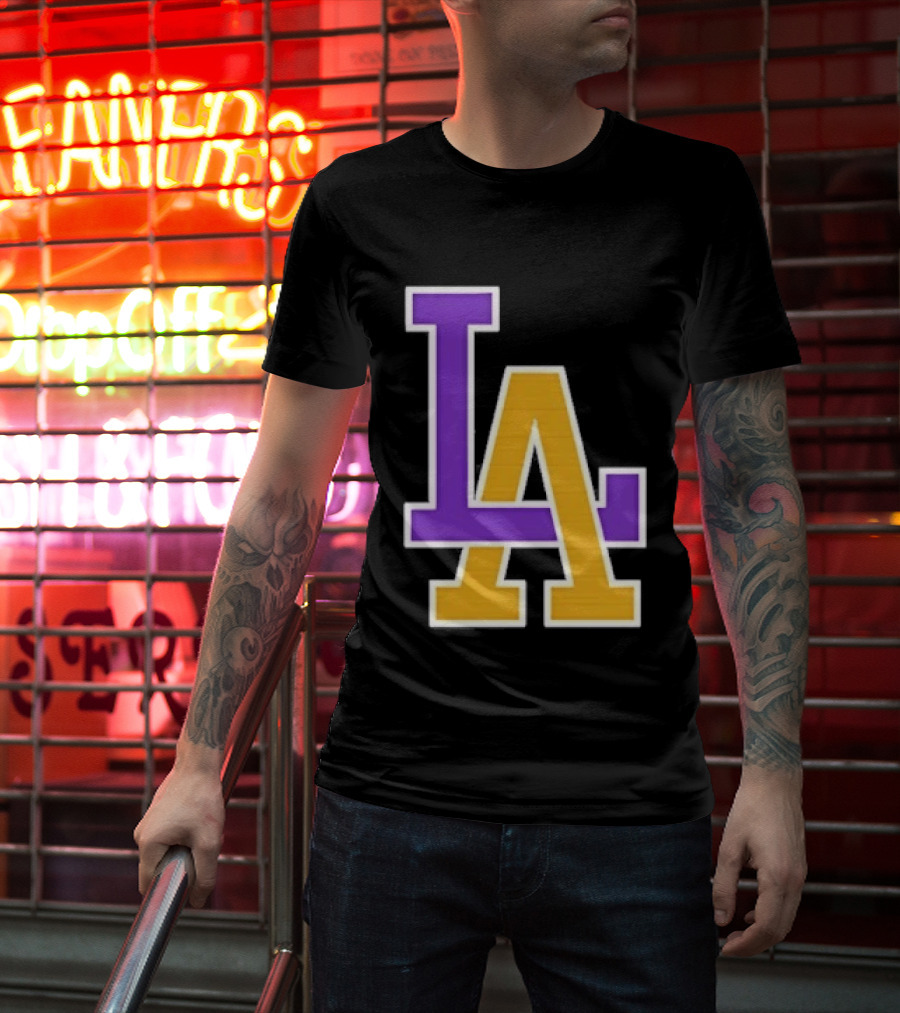 Los Angeles Lakers Purple Gold LA T-Shirt