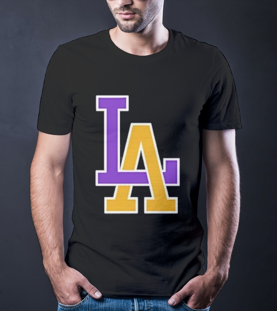 Los Angeles Lakers Purple Gold LA T-Shirt