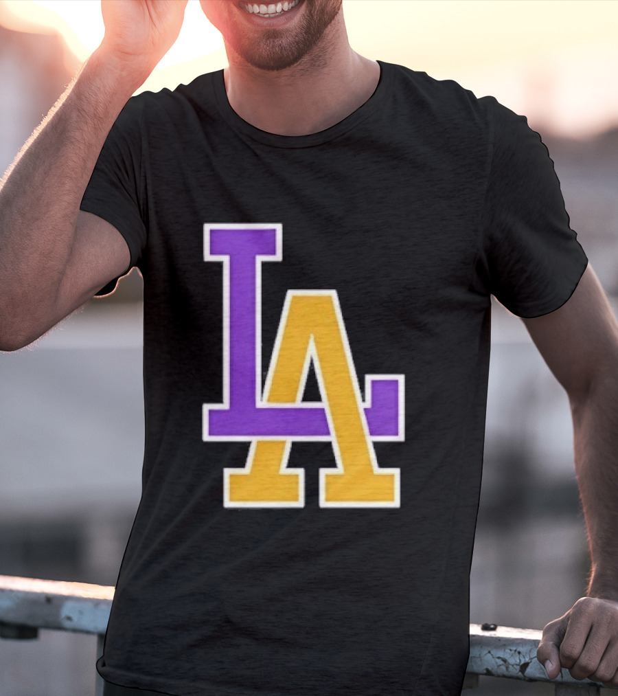 Los Angeles Lakers Purple Gold LA T-Shirt