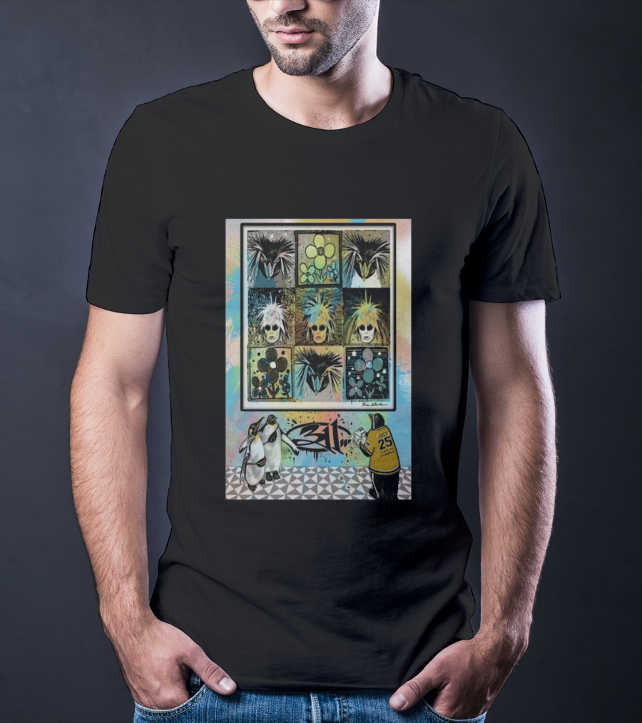 311 July 25 2026 Pittsburgh PA Penguins And Flowers By PaleoDesigns T-Shirt