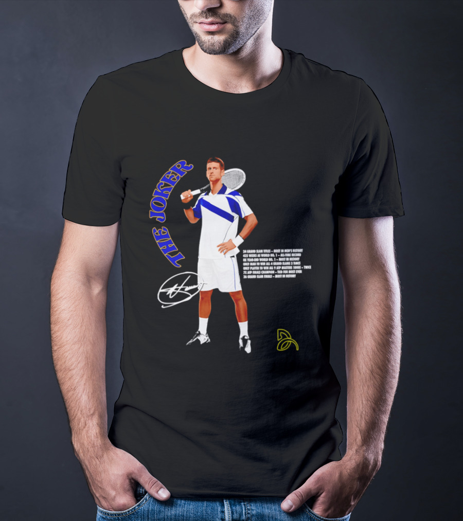Novak Djokovic The Joker Tennis Champion Signature T-Shirt