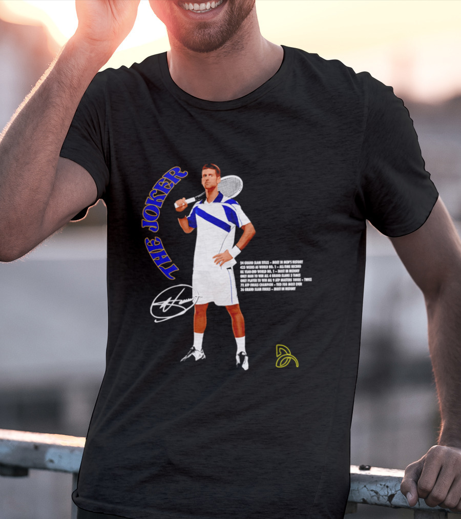 Novak Djokovic The Joker Tennis Champion Signature T-Shirt
