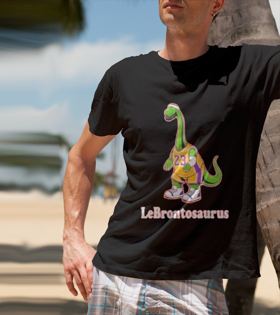 LeBrontosaurus Dinosaur Wearing Jersey 23 Basketball T-Shirt