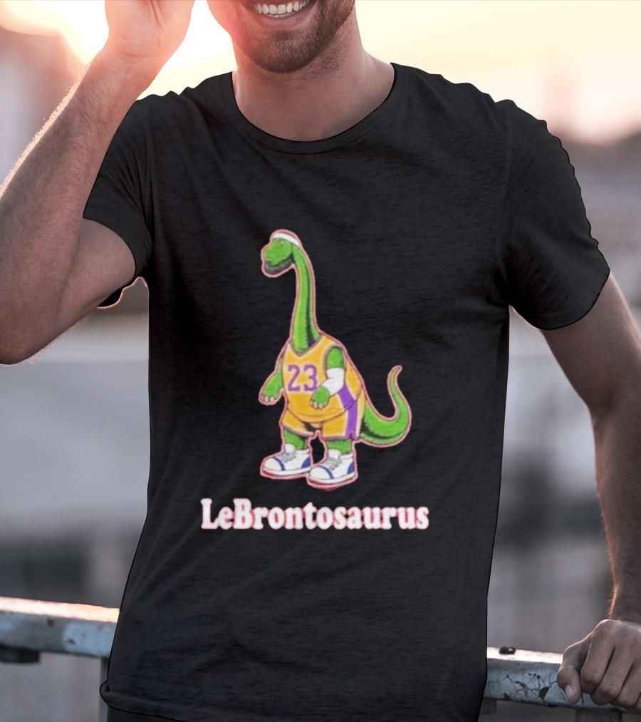 LeBrontosaurus Dinosaur Wearing Jersey 23 Basketball T-Shirt