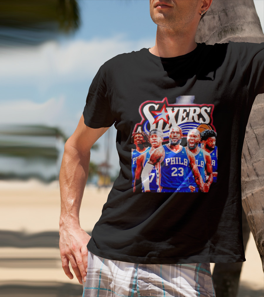 Philadelphia 76ers Star Players PHILA Jersey Sixers Basketball Team T-Shirt