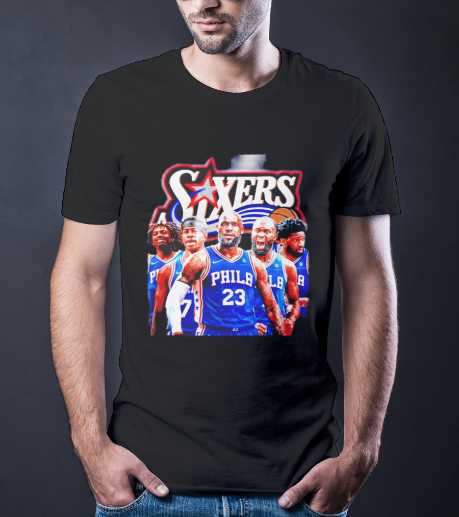 Philadelphia 76ers Star Players PHILA Jersey Sixers Basketball Team T-Shirt