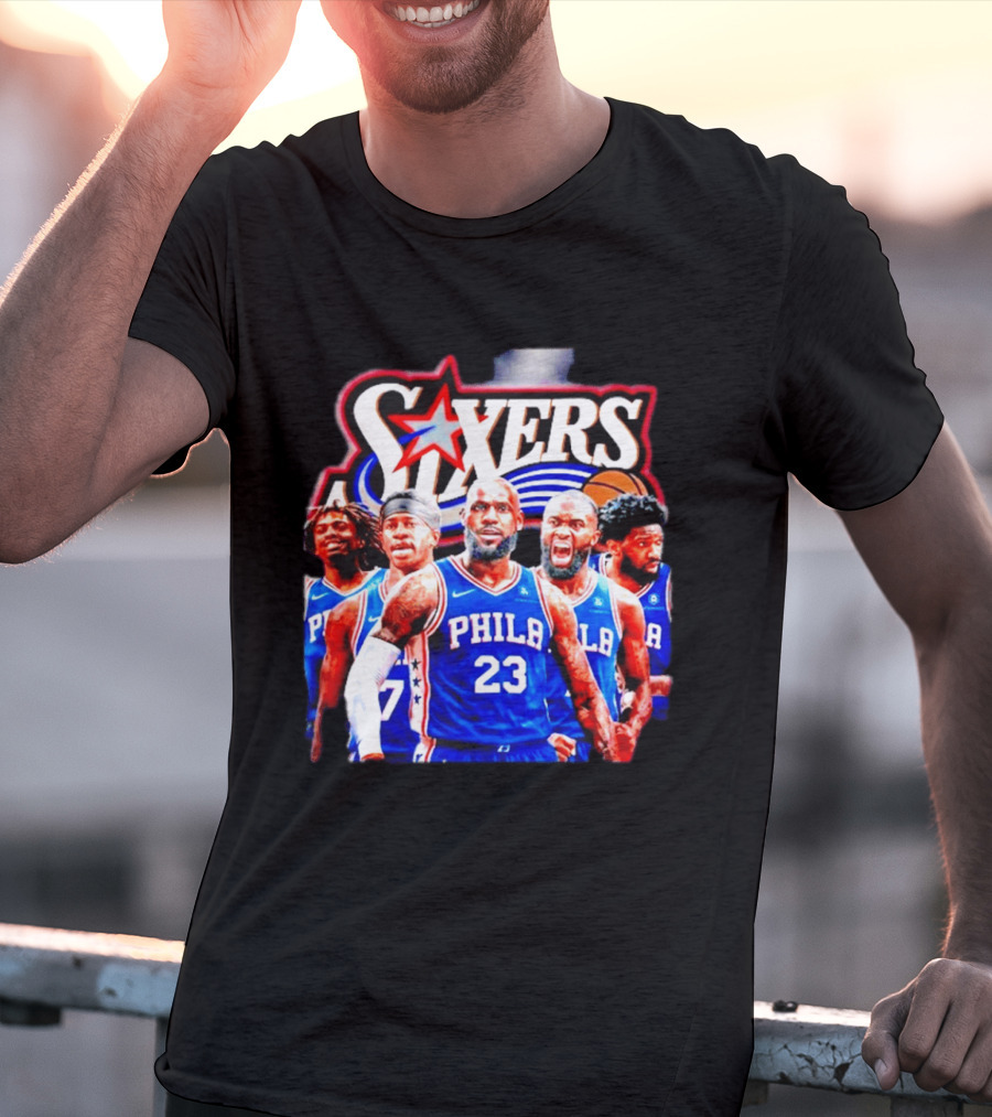 Philadelphia 76ers Star Players PHILA Jersey Sixers Basketball Team T-Shirt