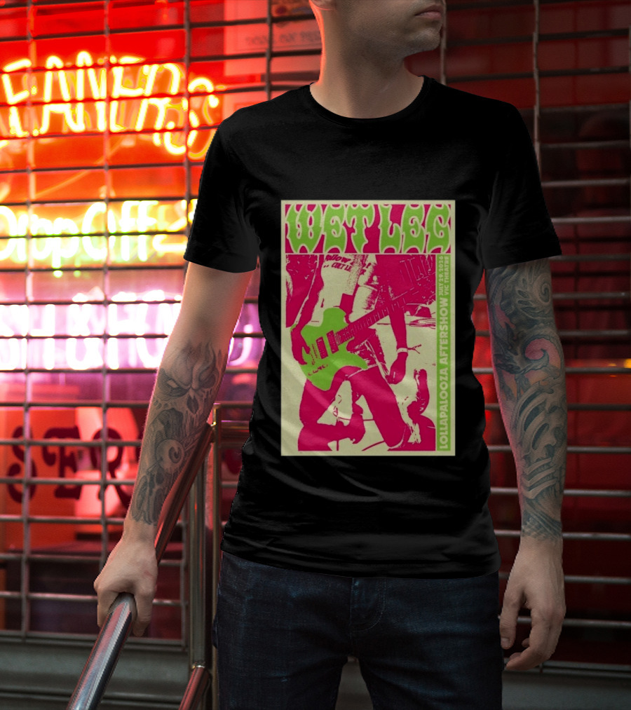 Wet Leg July 29 2026 Lollapalooza Aftershow Vic Theatre Chicago IL T-Shirt