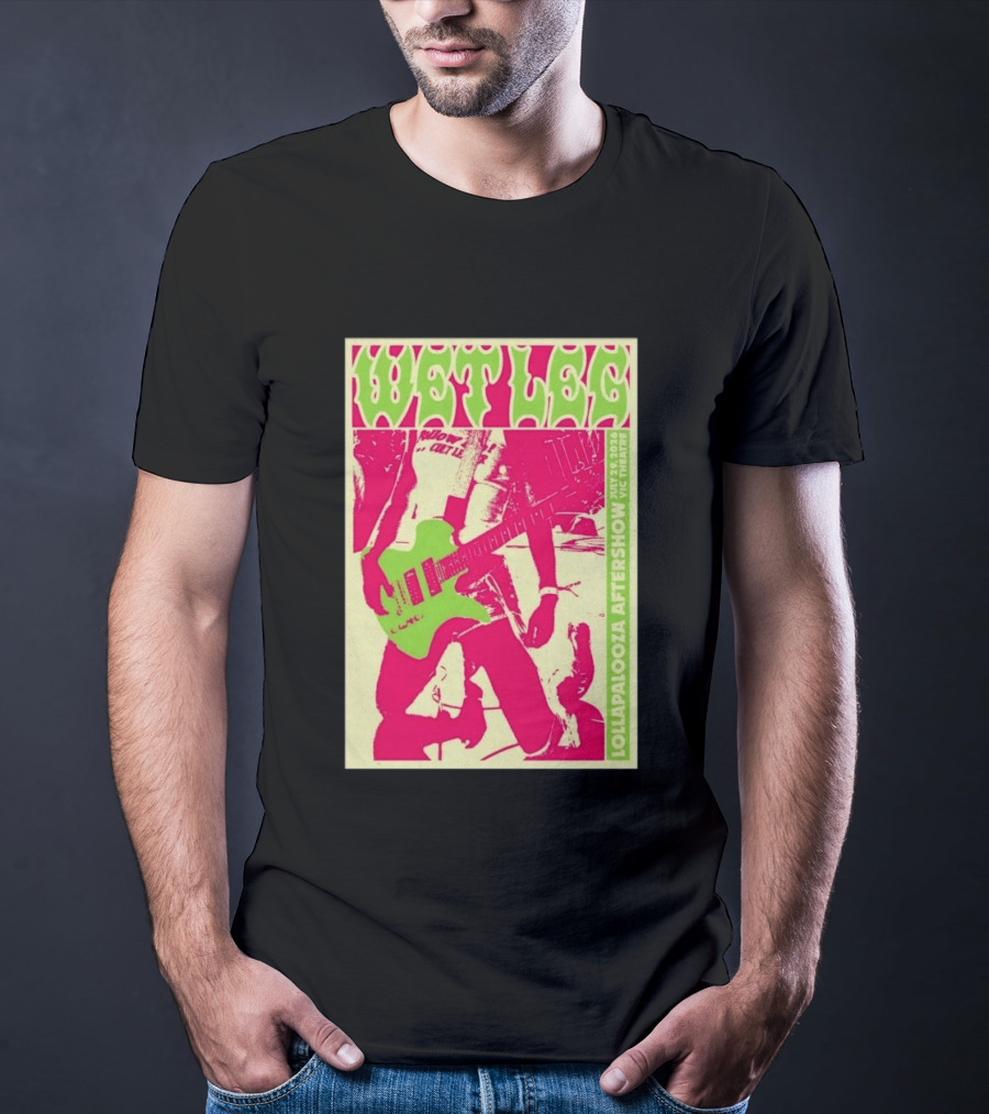 Wet Leg July 29 2026 Lollapalooza Aftershow Vic Theatre Chicago IL T-Shirt