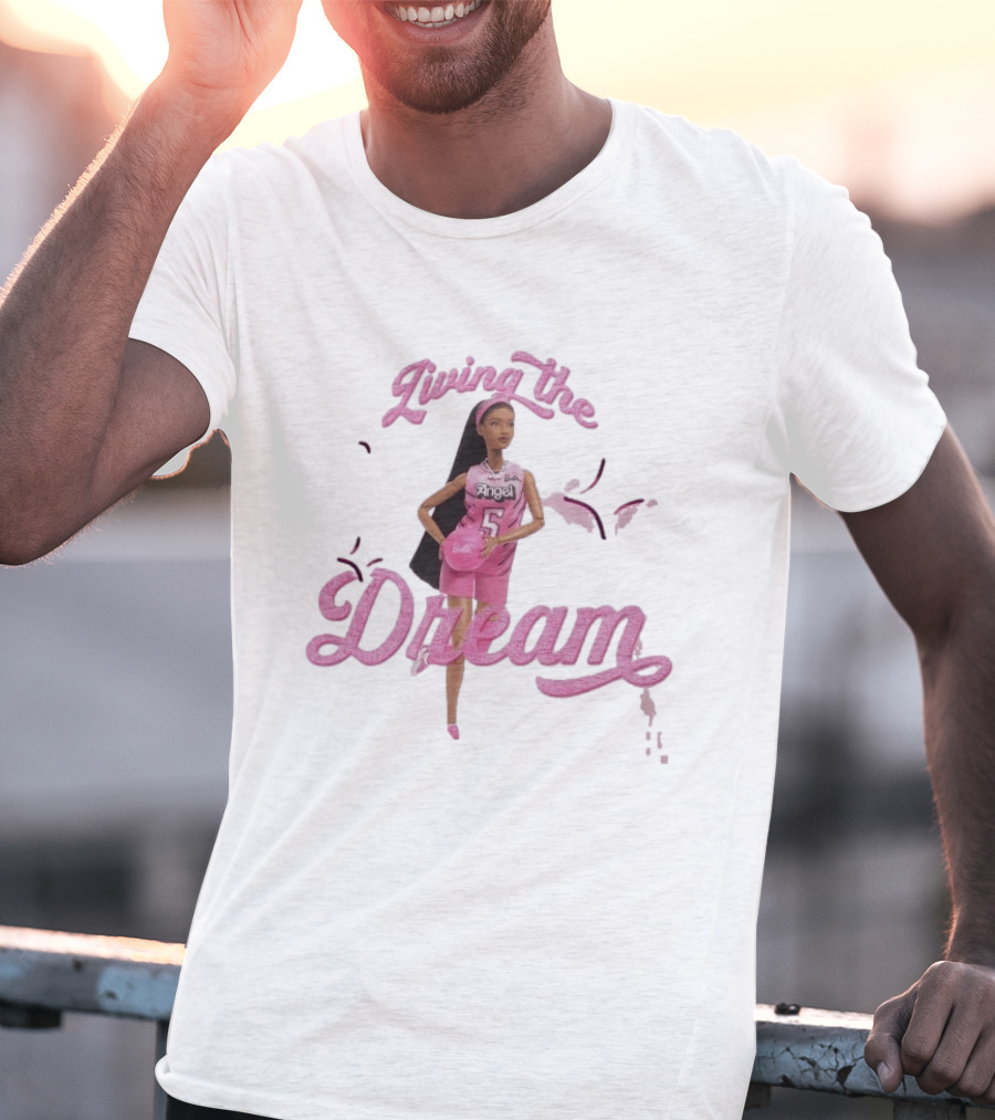 Living The Dream Barbie Angel 5 Basketball T-Shirt