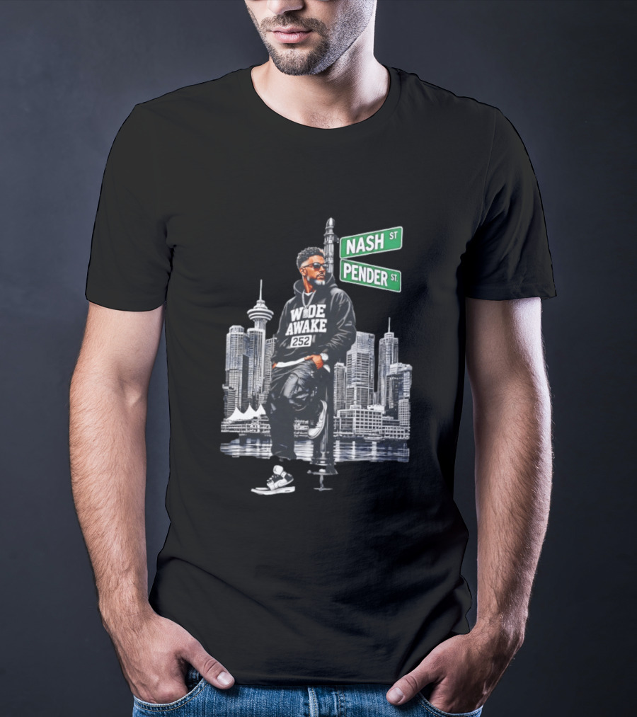 Wide Awake 252 Nash Street Pender Street Urban Skyline T-Shirt