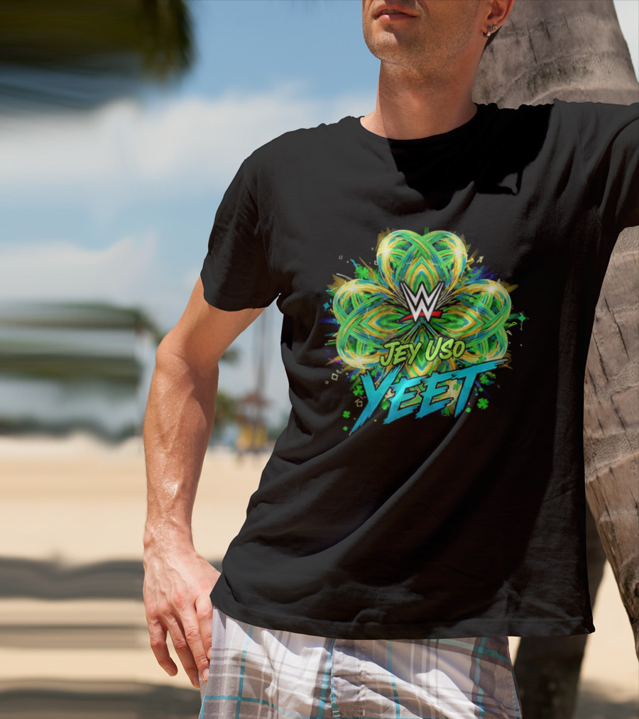 WWE Jey Uso Yeet St Patrick's Day 2026 Clover T-Shirt