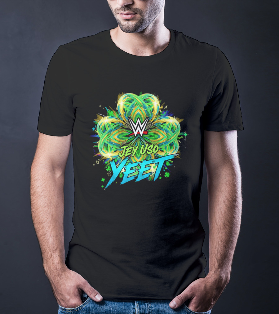 WWE Jey Uso Yeet St Patrick's Day 2026 Clover T-Shirt