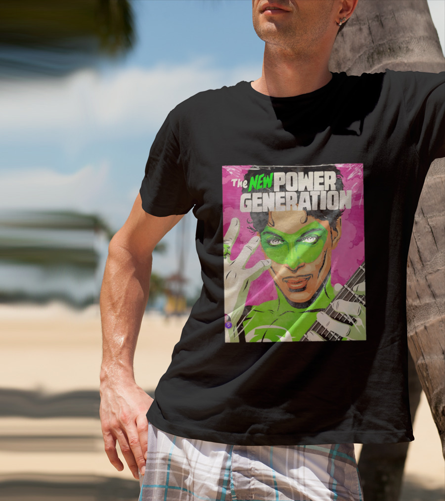 The New Power Generation Prince Green Lantern Guitar Hero T-Shirt