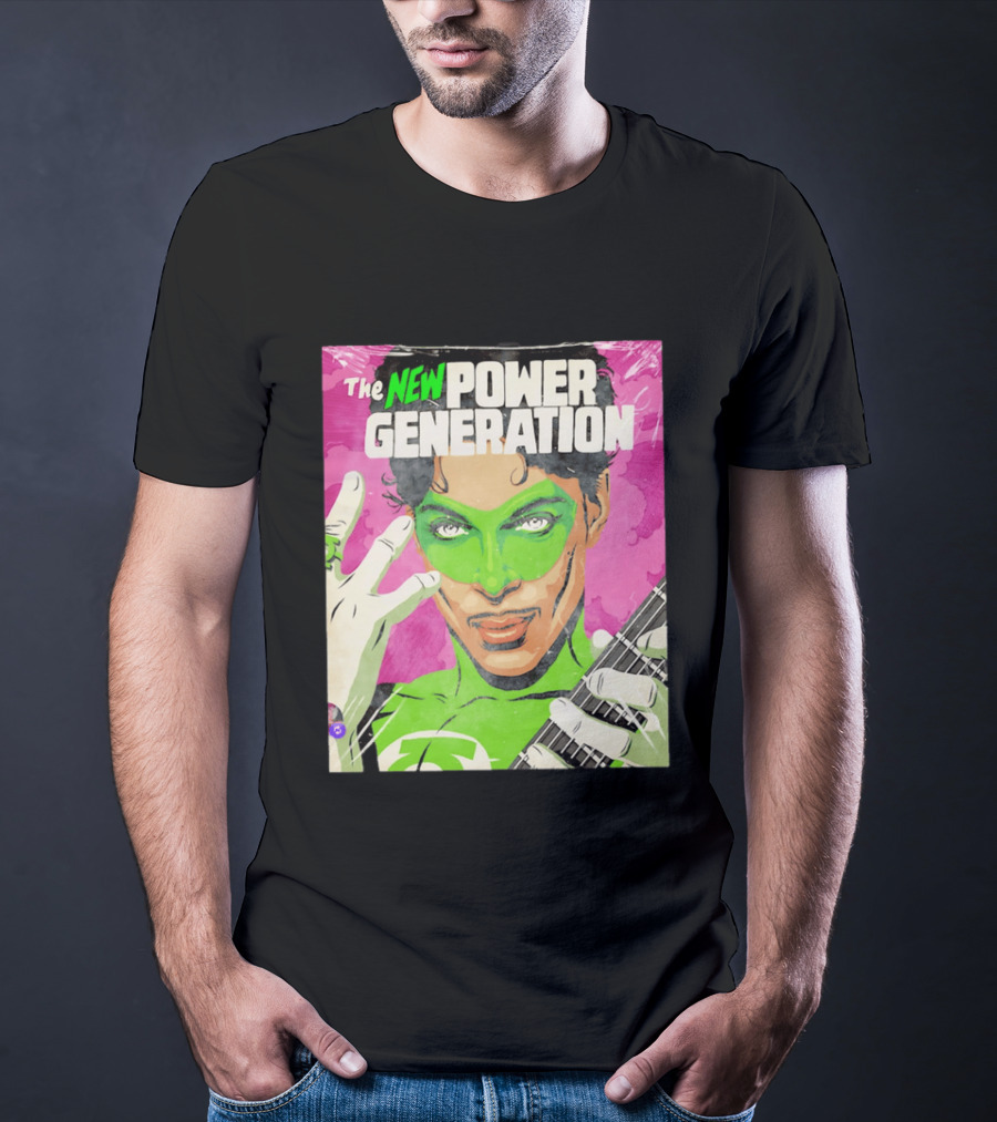 The New Power Generation Prince Green Lantern Guitar Hero T-Shirt