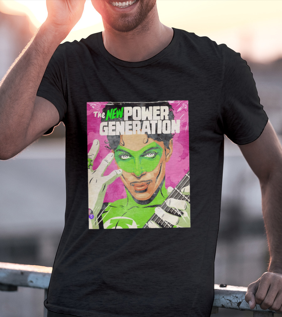The New Power Generation Prince Green Lantern Guitar Hero T-Shirt