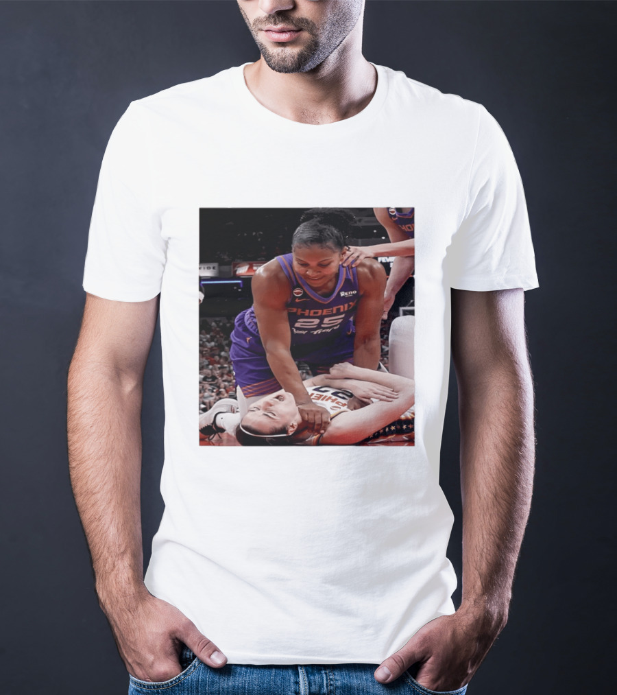 Brittney Griner Phoenix Mercury Caitlin Clark Indiana Fever NBA WNBA Crossover Moment T-Shirt