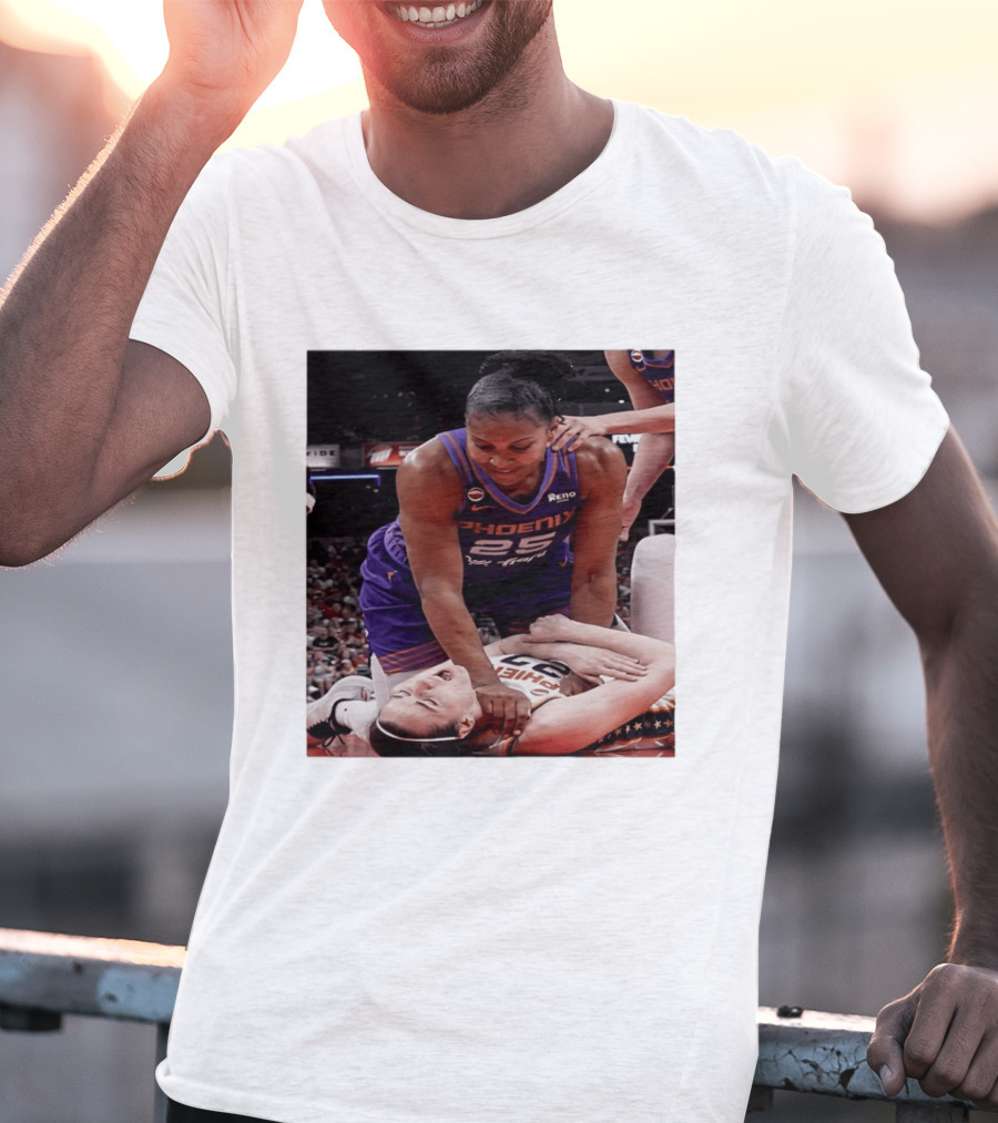 Brittney Griner Phoenix Mercury Caitlin Clark Indiana Fever NBA WNBA Crossover Moment T-Shirt