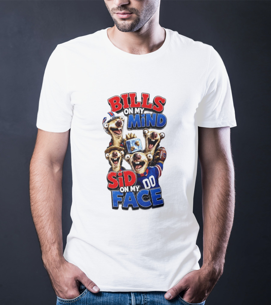 Buffalo Bills On My Mind Funny Sid Character Face Creation T-Shirt