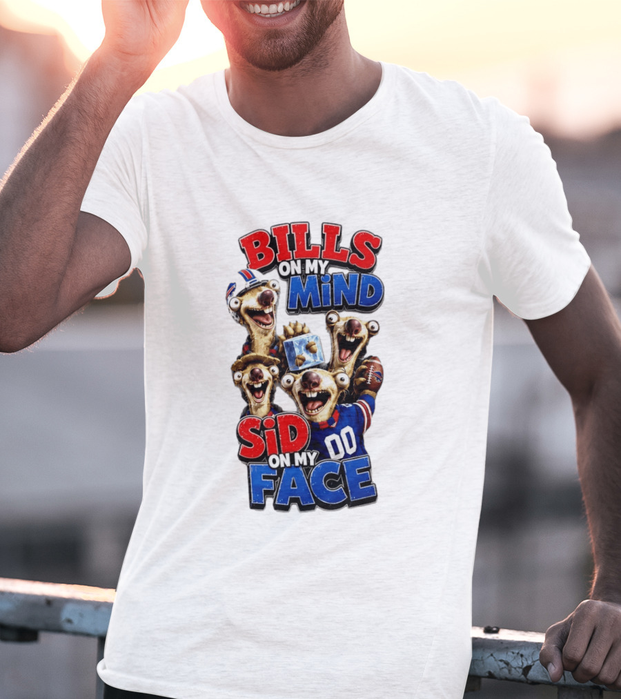 Buffalo Bills On My Mind Funny Sid Character Face Creation T-Shirt