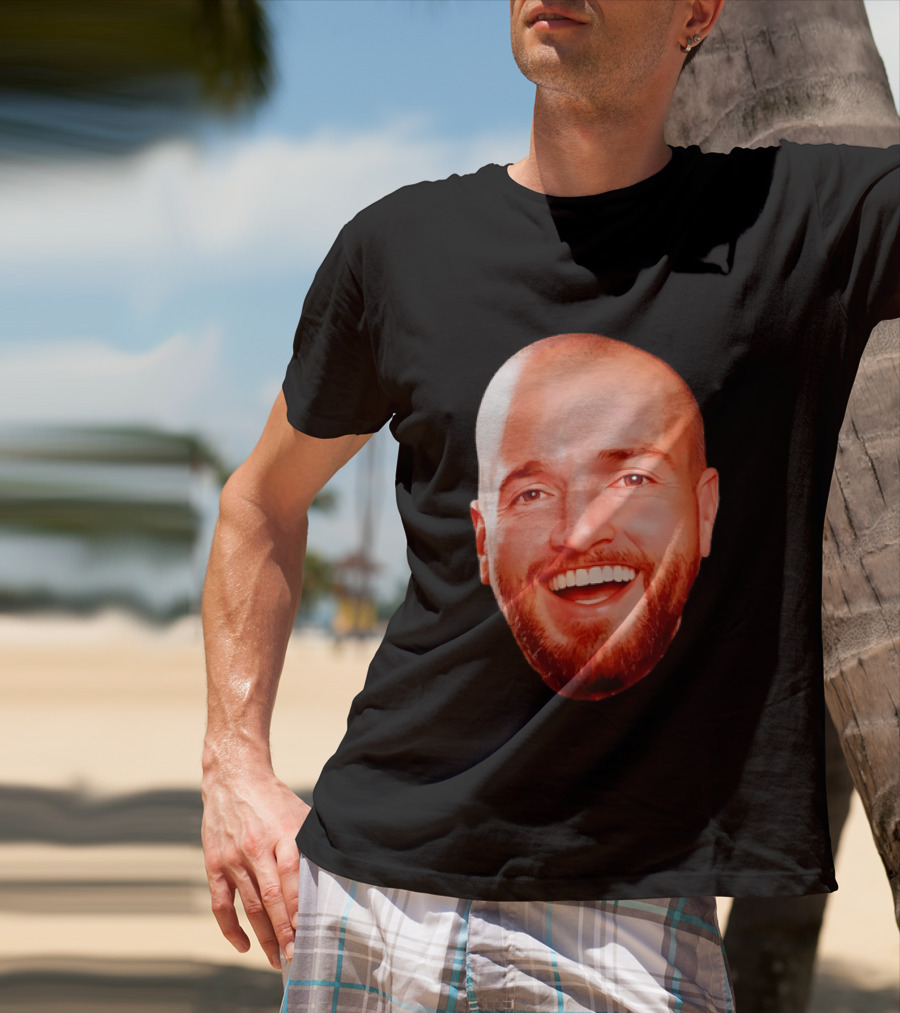 The Smiling Man Happy Face Bold Expression T-Shirt