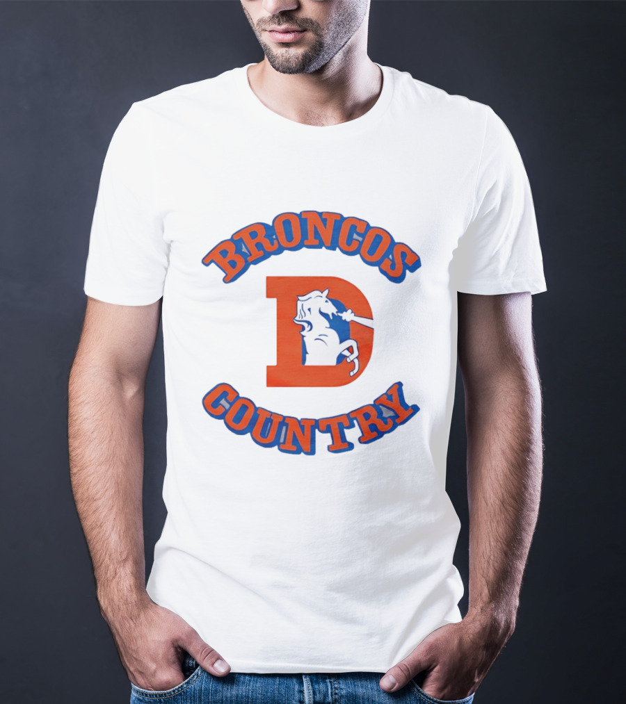 Broncos Country D Letter Horseshoe T-Shirt