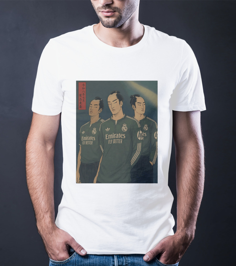 Emirates Fly Better Real Madrid Adidas Samurai Japanese T-Shirt