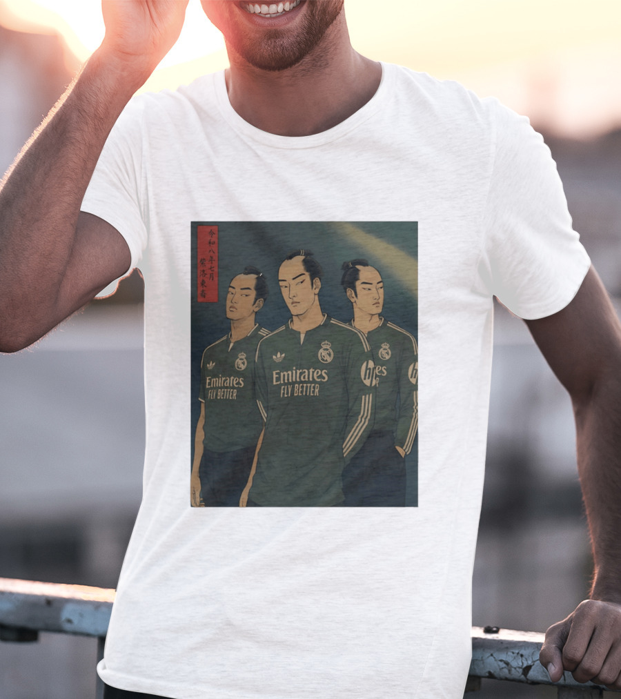 Emirates Fly Better Real Madrid Adidas Samurai Japanese T-Shirt
