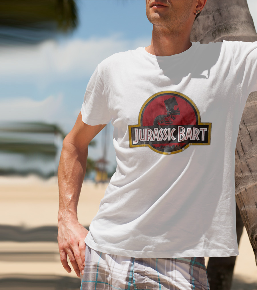 Jurassic Bart The Simpsons Dinosaur Skeleton T-Shirt