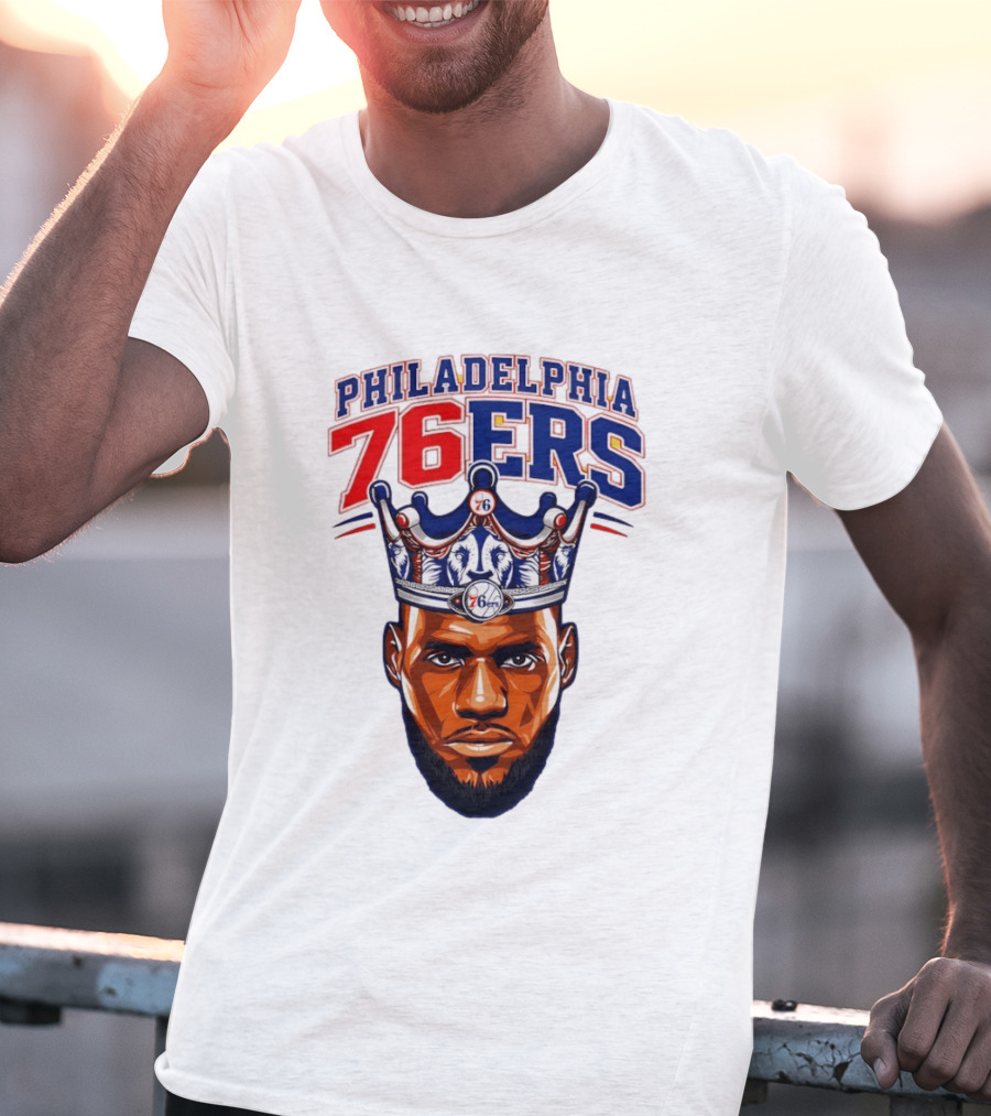 Philadelphia 76ers Lebron James 23 Basketball King Crown T-Shirt