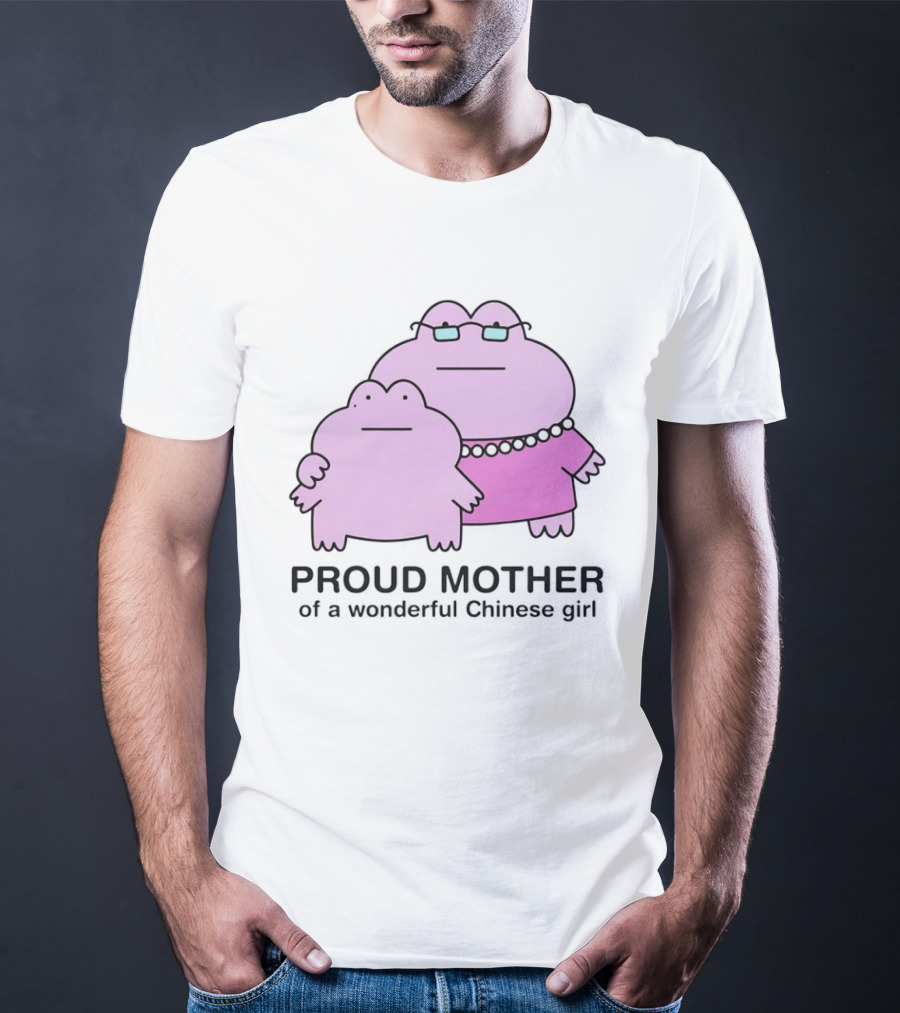 Proud Mother Of A Wonderful Chinese Girl Cartoon Characters T-Shirt