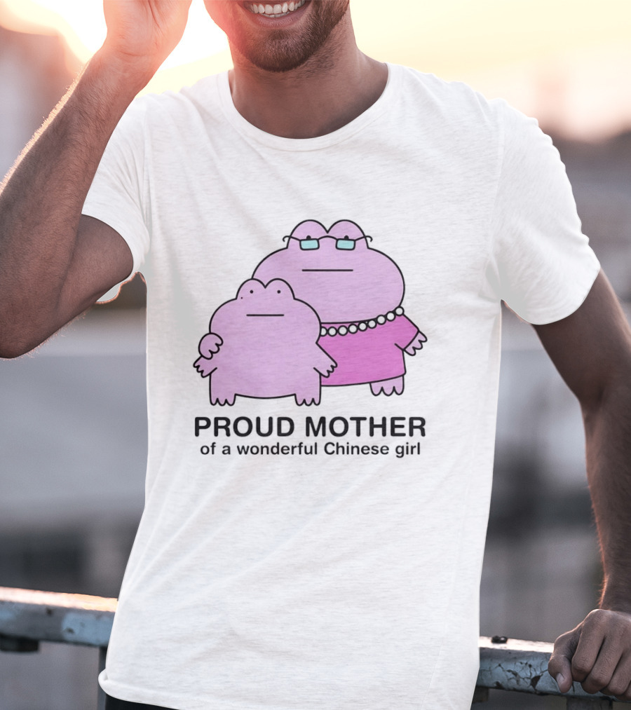 Proud Mother Of A Wonderful Chinese Girl Cartoon Characters T-Shirt