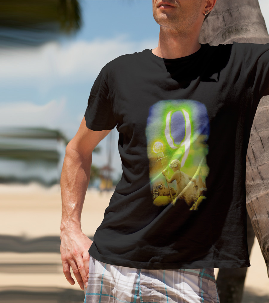 9 Movie Iconic Character With Light Bulb Staff And Gas Mask T-Shirt