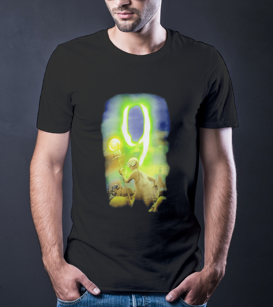 9 Movie Iconic Character With Light Bulb Staff And Gas Mask T-Shirt