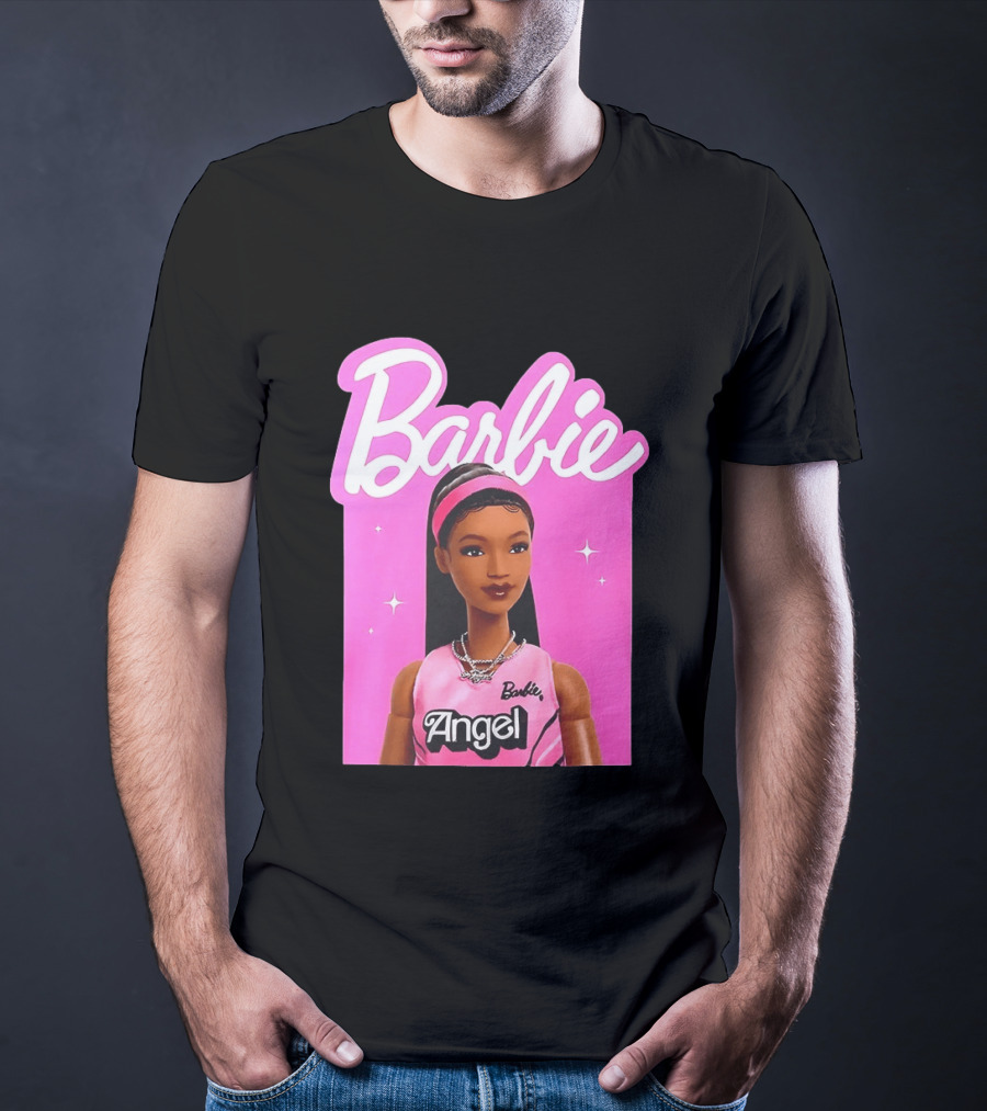Angel Reese Barbie Doll Basketball Jersey Pink T-Shirt