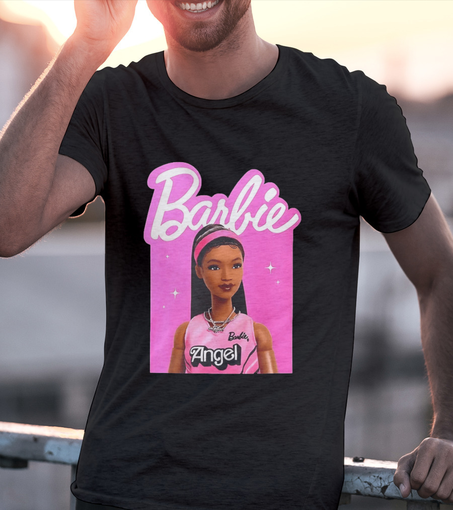 Angel Reese Barbie Doll Basketball Jersey Pink T-Shirt